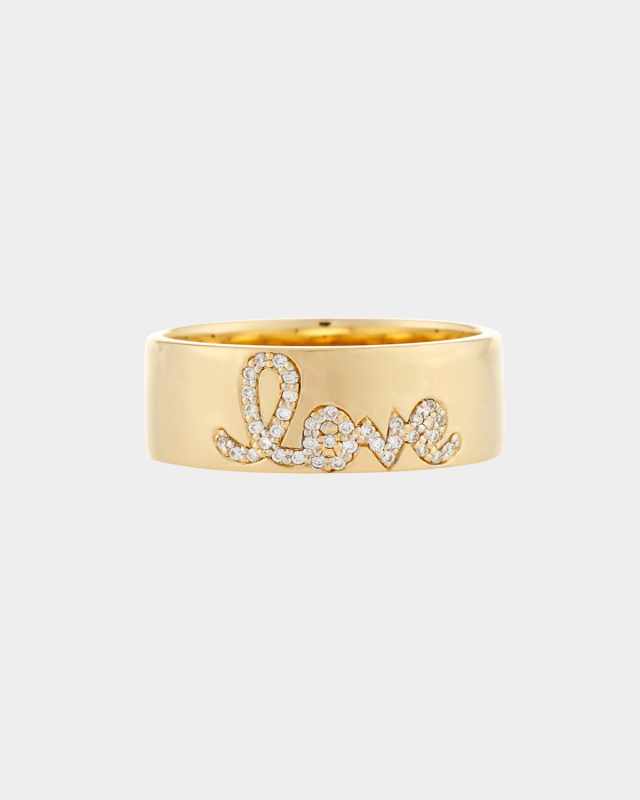 Pave Diamond Love Ring, Size